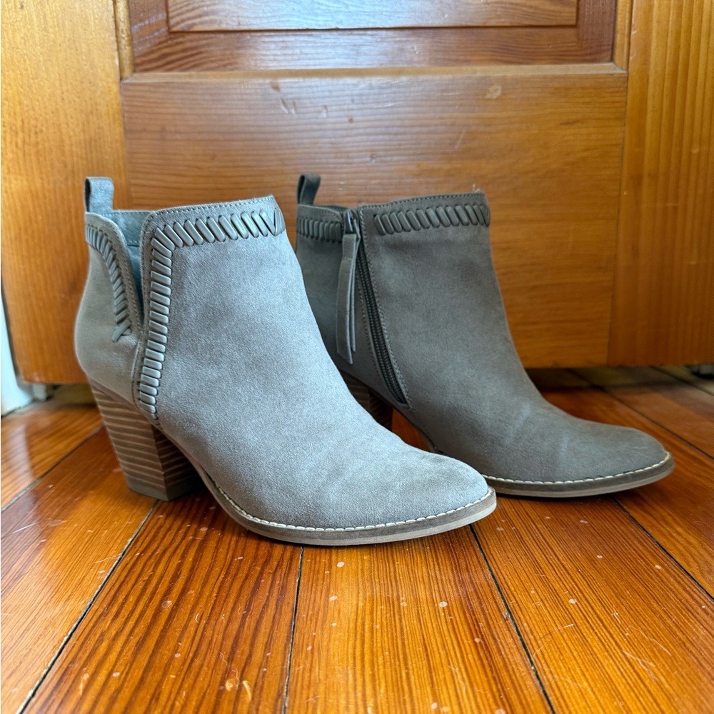 DV8 by Dolce Vita Taupe Suede Ankle Boots